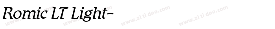 Romic LT Light字体转换